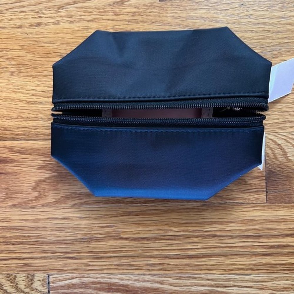 Mary Kay Expandable Zipper Makeup Bag‎ Womens Black Cosmetic Jewelry Travel NWOT